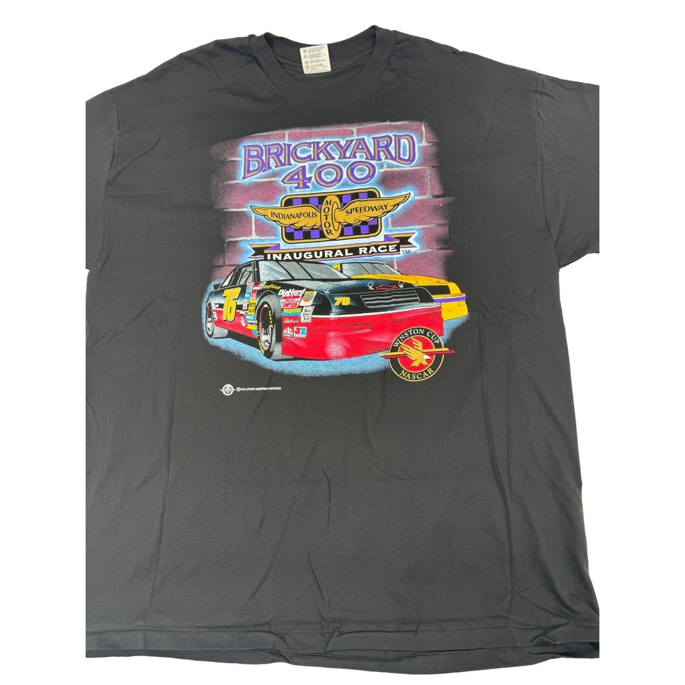 Vintage Brickyard 400 T Shirt Mens XXL Black 1994 Inaugural Race NASCAR 90s
